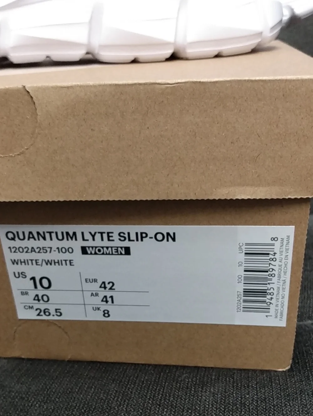 ASICS Slip-On Sneakers Quantum Lyte Slip-On Womens Sz 10 Shoe White 1202A257-100 - Picture 14 of 16